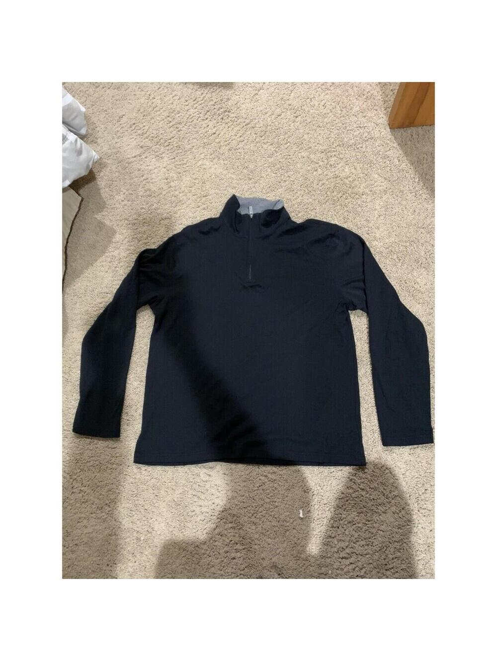 Men's Michael Kors black 1/4 zip pullover L LARGE sweater